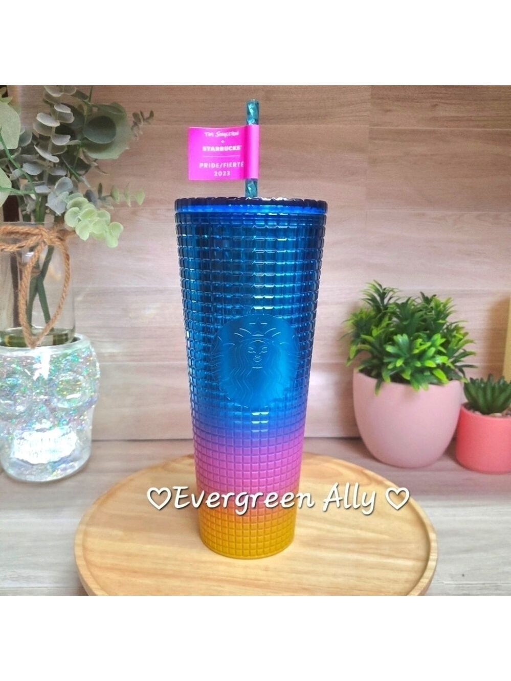 Starbucks Pride Rainbow Ombre Grid Venti Tumbler